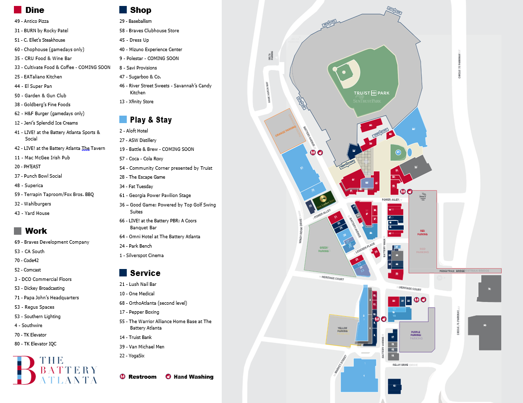 Directions Parking - BatteryATL